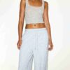 Oversize-Hose aus Baumwollfleece mit doppeltem Bund Oversize-Hose aus Baumwollfleece mit doppeltem Bund