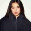Oversize-Jacke aus Kunstpelz mit Stehkragen Oversize-Jacke aus Kunstpelz mit Stehkragen