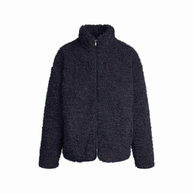 Oversize-Jacke aus Kunstpelz mit Stehkragen Oversize-Jacke aus Kunstpelz mit Stehkragen