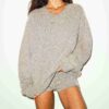 Oversize-Pullover aus Wolle und Kaschmir mit V-Ausschnitt Oversize-Pullover aus Wolle und Kaschmir mit V-Ausschnitt
