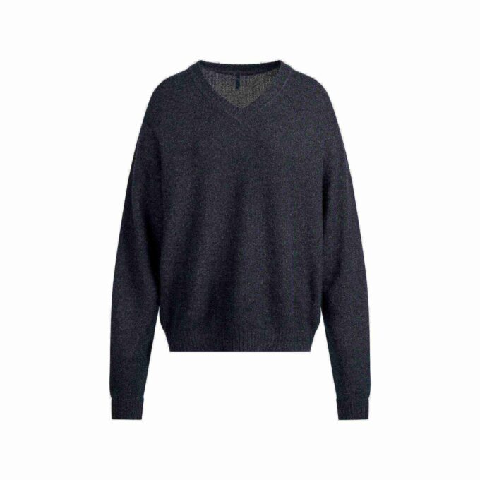 Oversize-Pullover aus Wolle und Kaschmir mit V-Ausschnitt