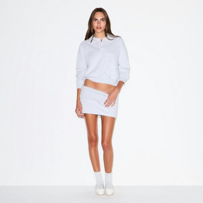 Poloshirt aus Baumwollfleece Poloshirt aus Baumwollfleece