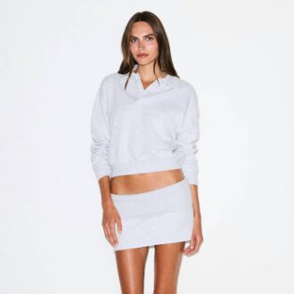 Poloshirt aus Baumwollfleece