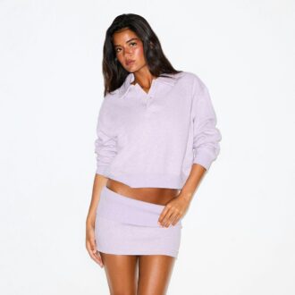Poloshirt aus Baumwollfleece