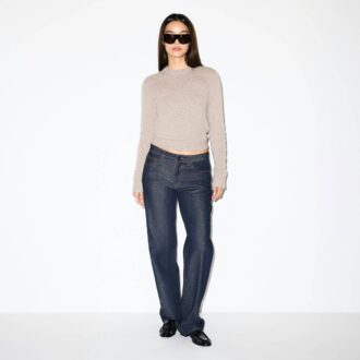 Pullover aus Wolle und Kaschmir mit Rundhalsausschnitt