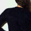 LANGES STRICKKLEID MIT STOCKAUSSCHNITT UND SPITZE LANGES STRICKKLEID MIT STOCKAUSSCHNITT UND SPITZE