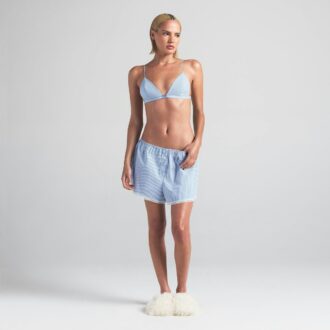 Schlafshorts aus Baumwollpopeline