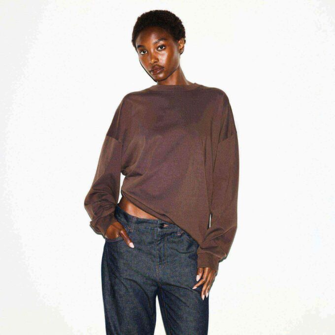 SCHWERES BAUMWOLL-OVERSIZE-LANGARM-T-SHIRT SCHWERES BAUMWOLL-OVERSIZE-LANGARM-T-SHIRT
