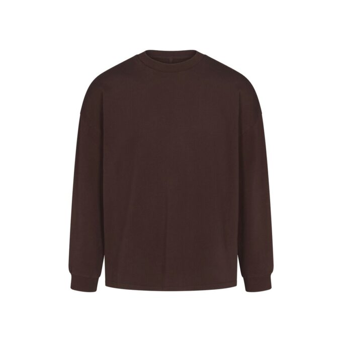 SCHWERES BAUMWOLL-OVERSIZE-LANGARM-T-SHIRT SCHWERES BAUMWOLL-OVERSIZE-LANGARM-T-SHIRT