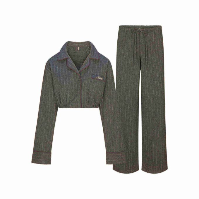 SCHWERES FLANELL-SCHLAFSET (KURZ)