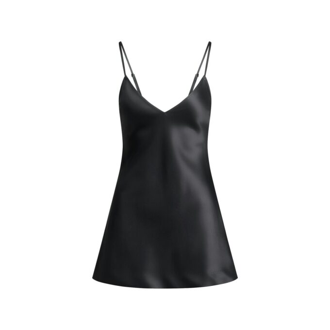 SCHWERES SATIN-CAMI-MINIKLEID SCHWERES SATIN-CAMI-MINIKLEID