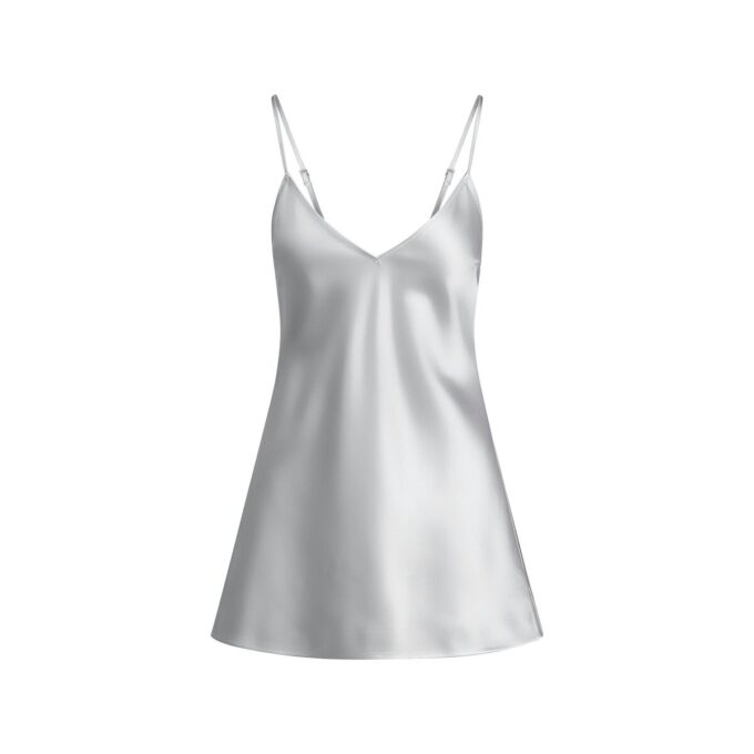 SCHWERES SATIN-CAMI-MINIKLEID SCHWERES SATIN-CAMI-MINIKLEID