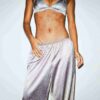 SCHWERES SATIN-HOSE MIT WEITEM BEIN SCHWERES SATIN-HOSE MIT WEITEM BEIN