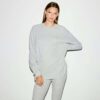 SCHWERES WAFFEL-OVERSIZE-RUNDHALS-SHIRT SCHWERES WAFFEL-OVERSIZE-RUNDHALS-SHIRT
