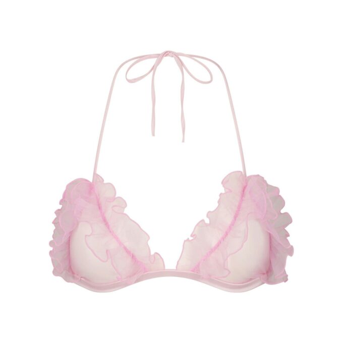 Set aus besticktem Tüll-Bralette und String Set aus besticktem Tüll-Bralette und String
