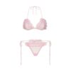 Set aus besticktem Tüll-Bralette und String Set aus besticktem Tüll-Bralette und String