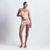 Set aus Stretch-Spitzen-Dreiecks-Cami und Shorts