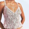 Set aus Stretch-Spitzen-Dreiecks-Cami und Shorts