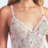 Set aus Stretch-Spitzen-Unterkleid und String Set aus Stretch-Spitzen-Unterkleid und String