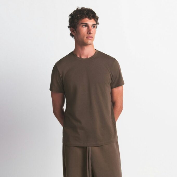 SKIMS BAUMWOLL-HERREN-KLASSISCHES T-SHIRT SKIMS BAUMWOLL-HERREN-KLASSISCHES T-SHIRT