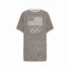 SKIMS FÜR TEAM USA BAUMWOLL-RIPPEN-OLYMPIA-T-SHIRT-MINIKLEID SKIMS FÜR TEAM USA BAUMWOLL-RIPPEN-OLYMPIA-T-SHIRT-MINIKLEID