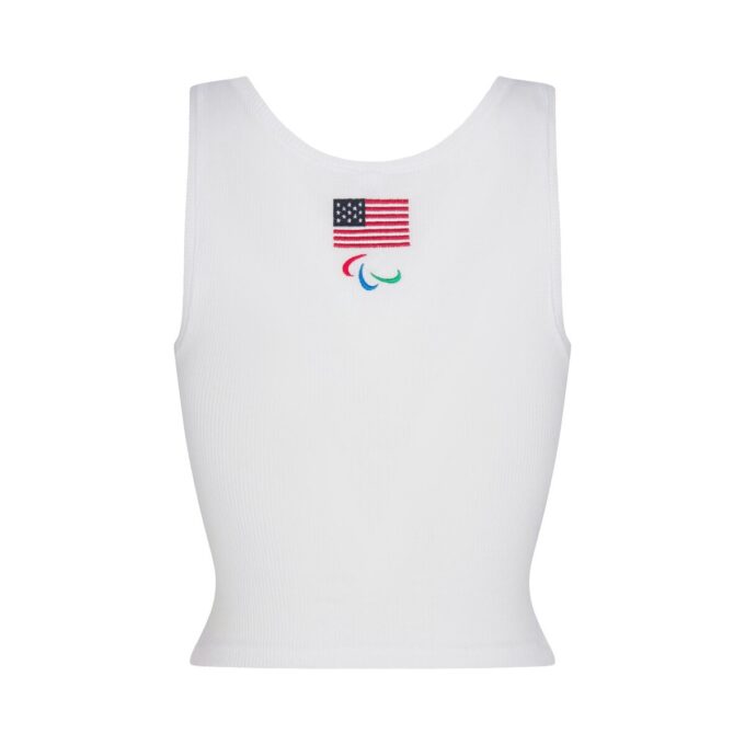 SKIMS FÜR TEAM USA BAUMWOLLRIPPEN-PARALYMPISCHES TANK SKIMS FÜR TEAM USA BAUMWOLLRIPPEN-PARALYMPISCHES TANK