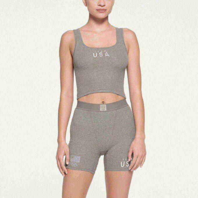 SKIMS FÜR TEAM USA COTTON RIB OLYMPIC TANK SKIMS FÜR TEAM USA COTTON RIB OLYMPIC TANK