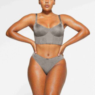 SKIMS LOGO SHINE DEMI CORSET BH