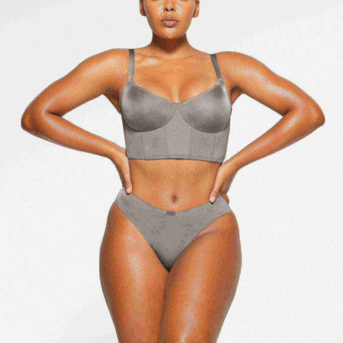 SKIMS LOGO SHINE DEMI CORSET BH SKIMS LOGO SHINE DEMI CORSET BH