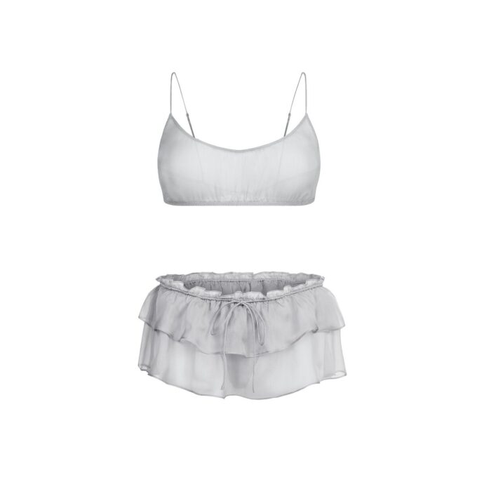 SKIMS ROMANCE BRALETTE- UND ROCK-SET SKIMS ROMANCE BRALETTE- UND ROCK-SET