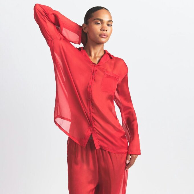 SKIMS ROMANCE Hemd- und Hosen-Set mit Knopfleiste SKIMS ROMANCE Hemd- und Hosen-Set mit Knopfleiste