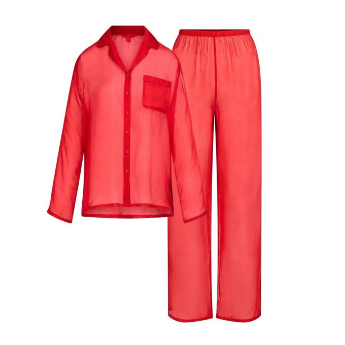 SKIMS ROMANCE Hemd- und Hosen-Set mit Knopfleiste SKIMS ROMANCE Hemd- und Hosen-Set mit Knopfleiste