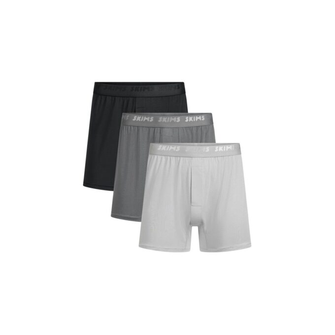 SKIMS STRETCH Herren-Strickboxershorts, 3er-Pack SKIMS STRETCH Herren-Strickboxershorts, 3er-Pack