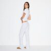 Slim-Fit-Hose aus Baumwollfleece mit niedrigem Bund Slim-Fit-Hose aus Baumwollfleece mit niedrigem Bund