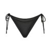 Strassbesetztes Strick-Haltertop und Bikini-Set mit seitlichen Bindebändern