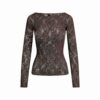 Stricktop mit Spitzeneinsatz und U-Boot-Ausschnitt Stricktop mit Spitzeneinsatz und U-Boot-Ausschnitt