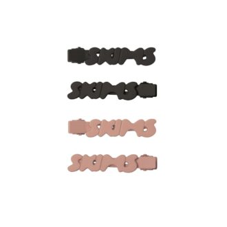 Styling-Accessoires: Matte Haarspangen mit Logo, knitterfrei, 4er-Pack Styling-Accessoires: Matte Haarspangen mit Logo, knitterfrei, 4er-Pack