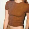 T-SHIRT AUS BAUMWOLL-RIPPEN T-SHIRT AUS BAUMWOLL-RIPPEN