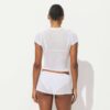 T-Shirt aus transparentem Rippenmaterial T-Shirt aus transparentem Rippenmaterial
