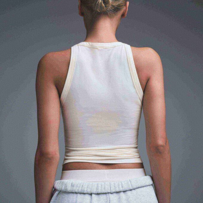 Tanktop aus Baumwolljersey mit Rundhalsausschnitt Tanktop aus Baumwolljersey mit Rundhalsausschnitt