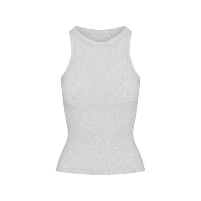 Tanktop aus Baumwolljersey mit Rundhalsausschnitt Tanktop aus Baumwolljersey mit Rundhalsausschnitt