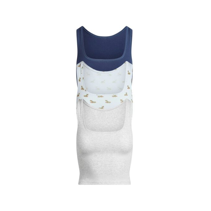 Tanktop aus Baumwollrippen, 3er-Pack Tanktop aus Baumwollrippen, 3er-Pack