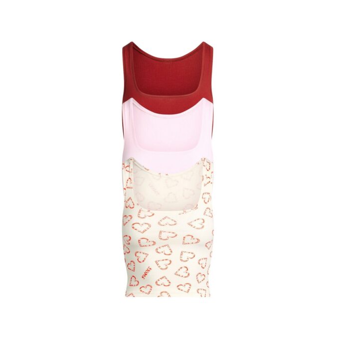 Tanktop aus Baumwollrippen, 3er-Pack Tanktop aus Baumwollrippen, 3er-Pack