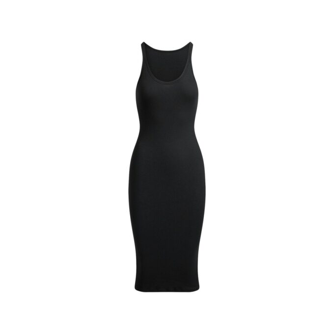 Tanktop-Midikleid aus Baumwollripp Tanktop-Midikleid aus Baumwollripp