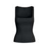 Tanktop mit glatten Lagen und eckigem Halsausschnitt Tanktop mit glatten Lagen und eckigem Halsausschnitt