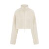 Teddy-Kurze Jacke mit Trichterkragen Teddy-Kurze Jacke mit Trichterkragen