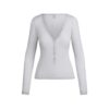 Transparente Henley-Jacke mit langen Ärmeln aus Modal Transparente Henley-Jacke mit langen Ärmeln aus Modal