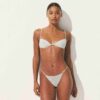 Transparenter, knapper Dreiecks-Bralette mit Rippen