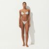 Transparenter, knapper Dreiecks-Bralette mit Rippen
