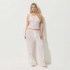 Transparenter Rippen-Tanktop mit Rundhalsausschnitt